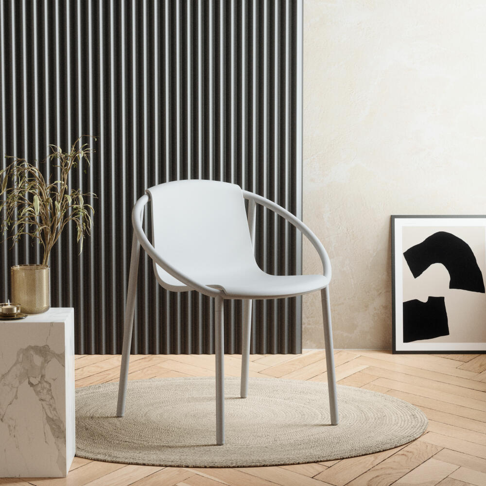 Umbra Ringo Chair, Dining Chair, Patio Chair, Steel, Plastic, Grey, 55 x 64 x 74 cm, 1018223-918