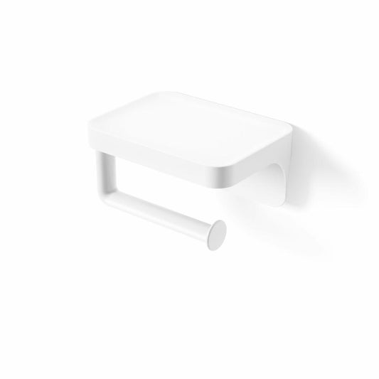 Umbra Flex toilet paper holder with shelf, toilet roll holder, plastic, white, 16 x 11 x 8 cm, 1021297-660