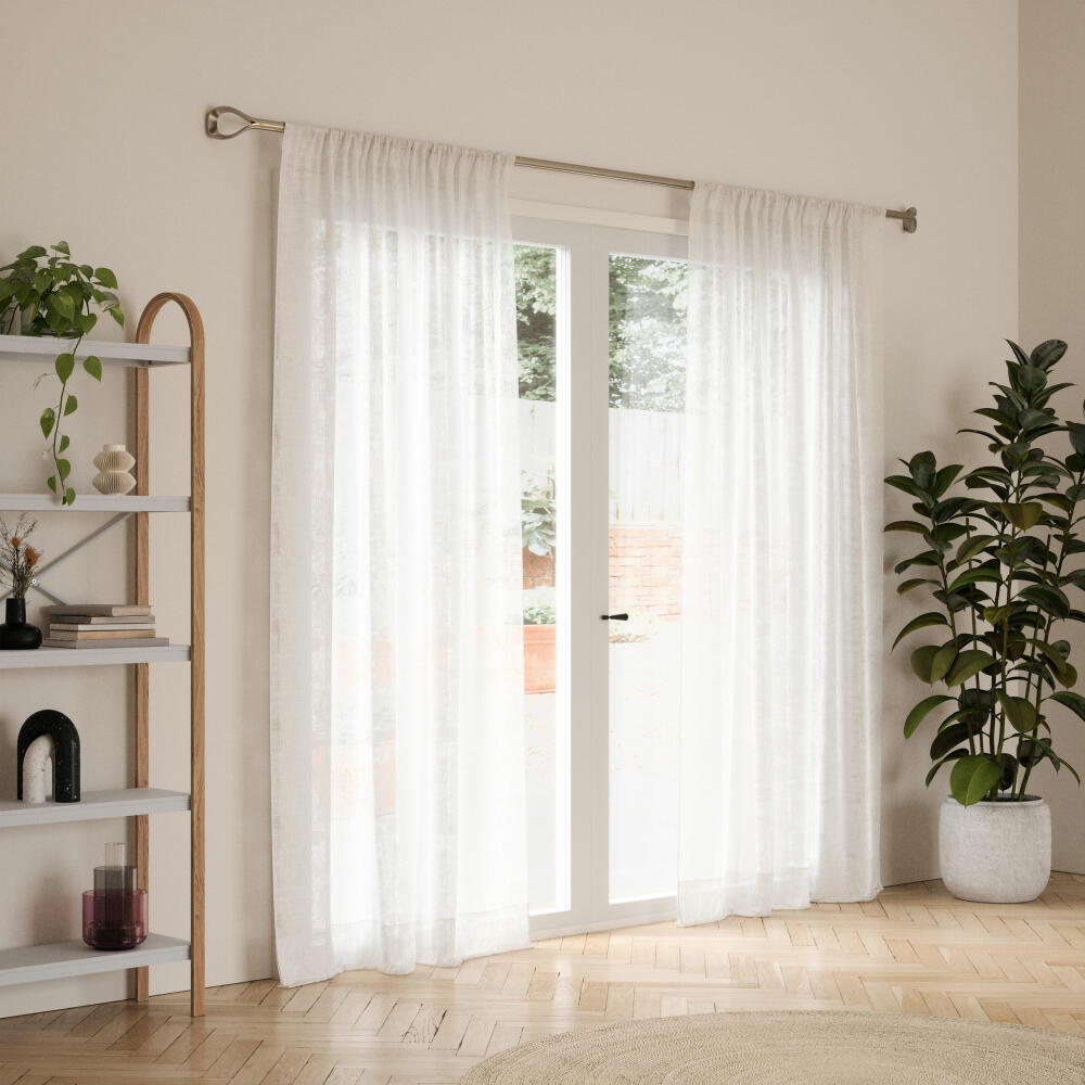 Umbra extendable curtain rod Loop, curtain rod, steel, nickel, 107-306 cm, 1020375-1001