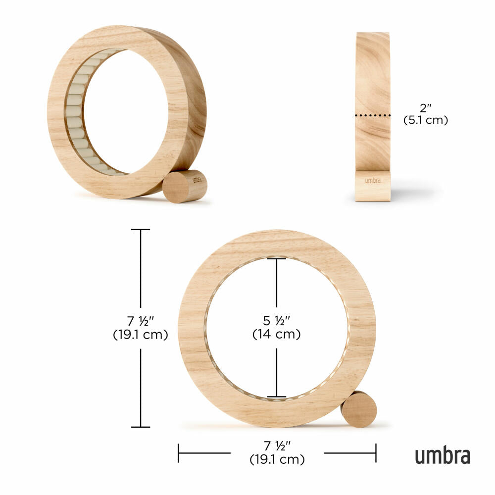 Umbra Jewelry Organizer Ferris, Ring Storage, Ash Wood, Natural, 19 cm, 1021415-390