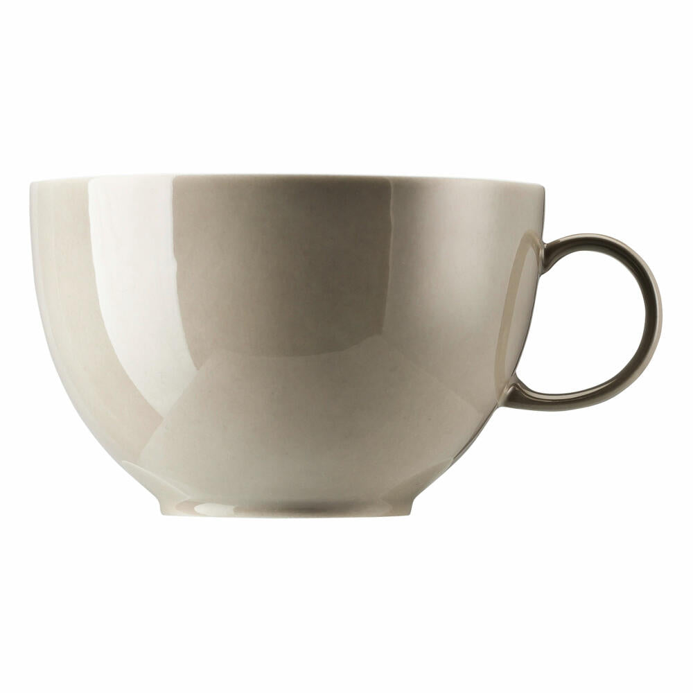 Thomas Sunny Day Jumbotasse, 2-tlg., Obertasse, Untertasse, Porzellan, Greige / Grau Beige, 14780