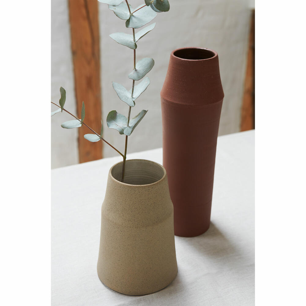 Knabstrup vase clay, decorative vase, flower vase, terracotta, ceramic, terracotta, 32 cm, K1566