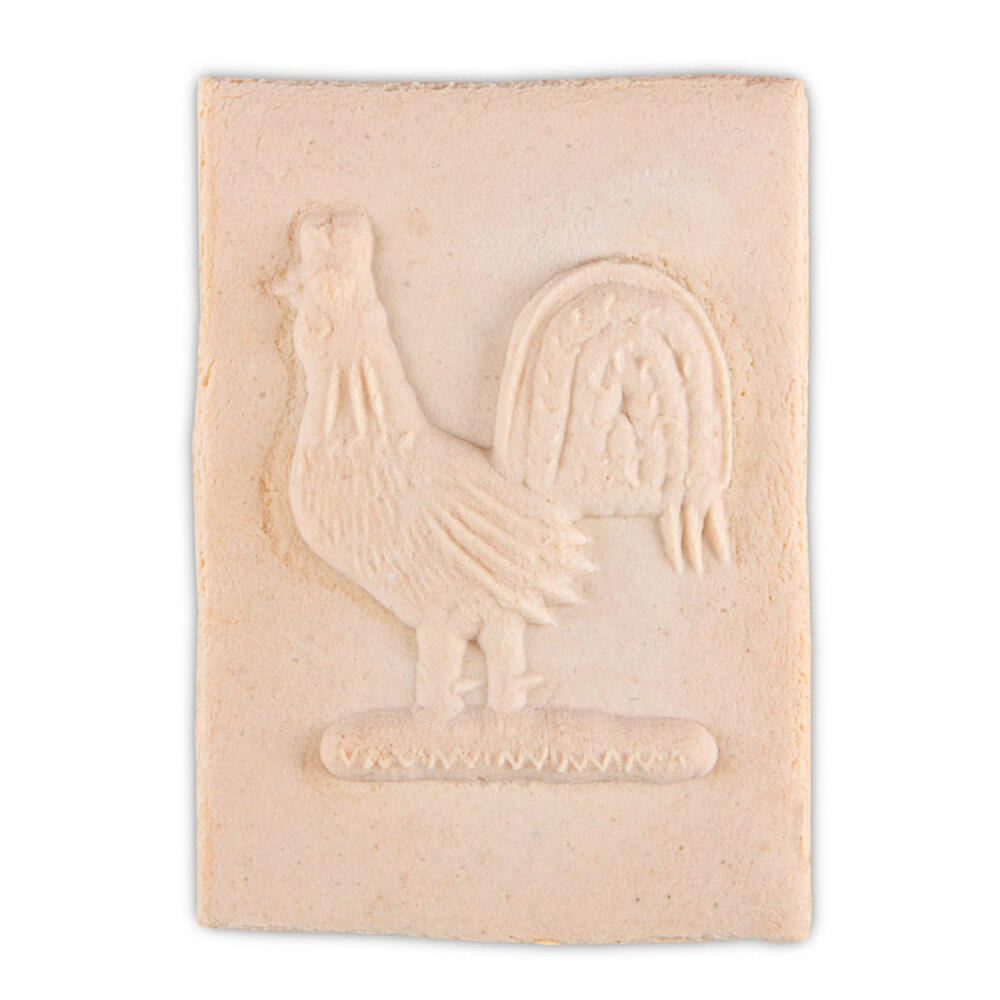 Städter Springerle-Model Hahn, Holz-Prägeform, Plätzchenform, Spekulatiusform, Holz, 6 x 8 cm, 847064