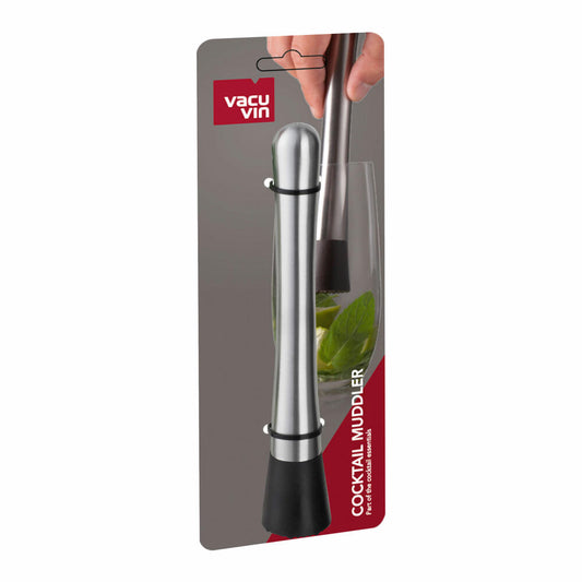 Vacu Vin Cocktail Stößel, Getränkestößel, Cocktail Crusher, Barzubehör, Kunststoff, Edelstahl, Silber, Schwarz, 78545606