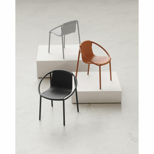 Umbra Ringo Chair, Dining Chair, Patio Chair, Steel, Plastic, Terracotta Brown, 55 x 64 x 74 cm, 1018223-1258