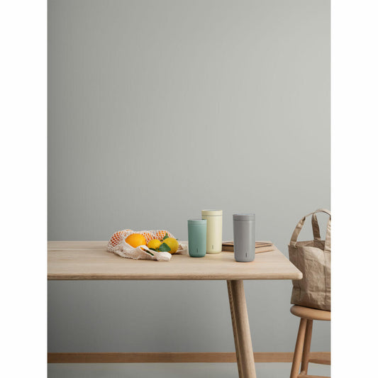 Stelton Thermobecher To Go Click, Edelstahl, Kunststoff, Dusty Green, 200 ml, 675-45