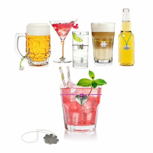 Take2 Glama Glasmarkierer White, 6er Set, Glasmarker, Gläser Markieren, Glasmarkierung, Glas Marker, 20186