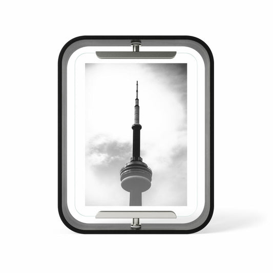 Umbra Table Picture Frame Bellwood, Picture Frame for 10x15 or 13x18 cm, Wood, Black, 1019922-040