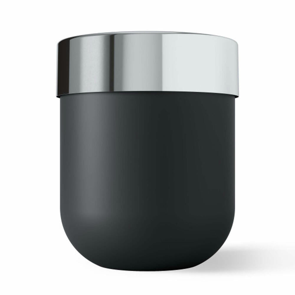 Umbra Junip Badezimmer Mülleimer, Abfalleimer, Kosmetikeimer, Badeimer, Polyresin/ Edelstahl, Schwarz, 6 L, 1009275-152