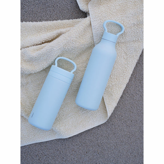 Stelton Isolierflasche Tabi, Edelstahl, Kunststoff, Silikon, Soft Ice Blue, 550 ml, 372-1