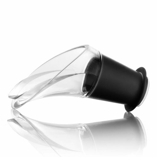 Vacu Vin Weinausgießer 2er Set, Ausgießer mit Dichtung, Pourer, Kunststoff, Schwarz, Transparent, 18540612
