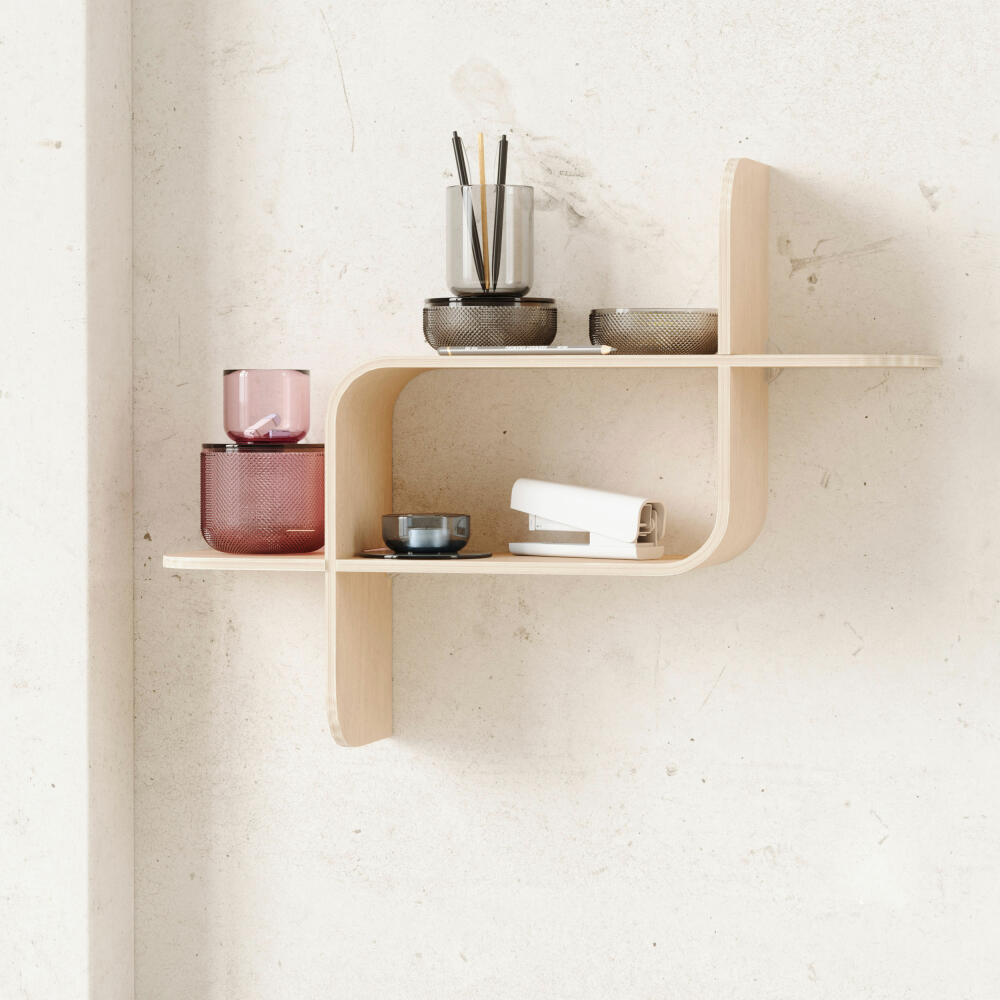 Umbra Montage Wall Shelf, Floating Shelf, Wall Shelf, Hanging Shelf, Rubberwood, Natural, 1017571-390