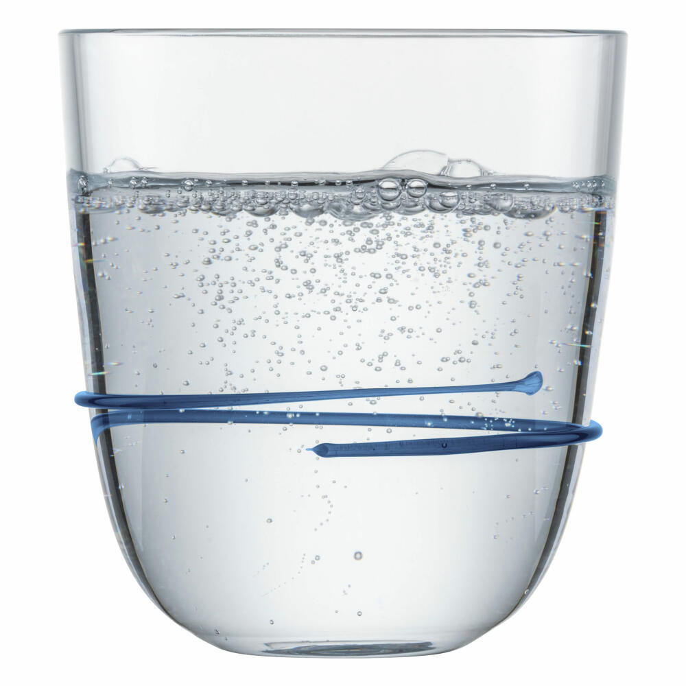 Zwiesel Glas Handmade Becher Aura Blau 2er Set, Trinkbecher, Glas, 518 ml, 121689