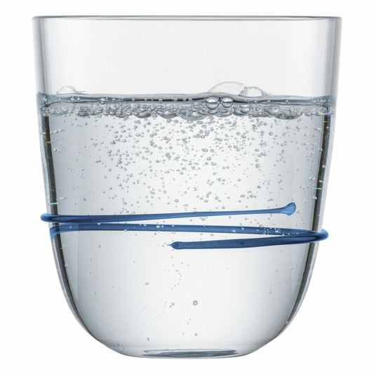 Zwiesel Glas Handmade Becher Aura Blau 2er Set, Trinkbecher, Glas, 518 ml, 121689