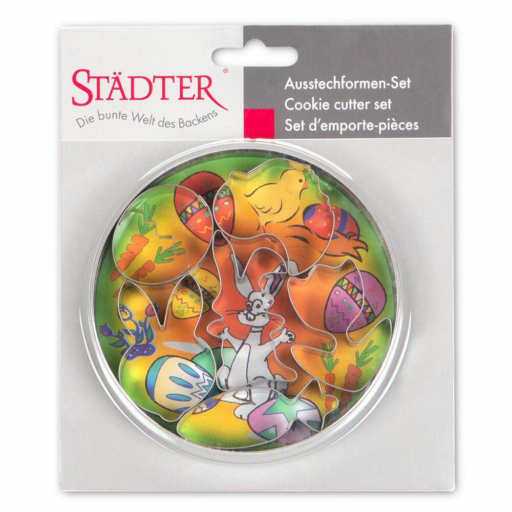 Städter Easter cookie cutter set, 6 pcs., cookie cutter, cookie mold, biscuit, cookies, tinplate, 023611