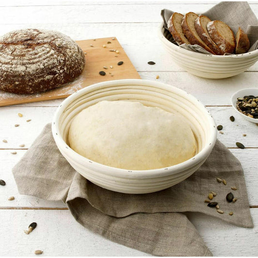 Zenker Gärkörbchen Dein Brot! rund, Brotkörbchen, Rattan, Beige, 22 cm, 7316