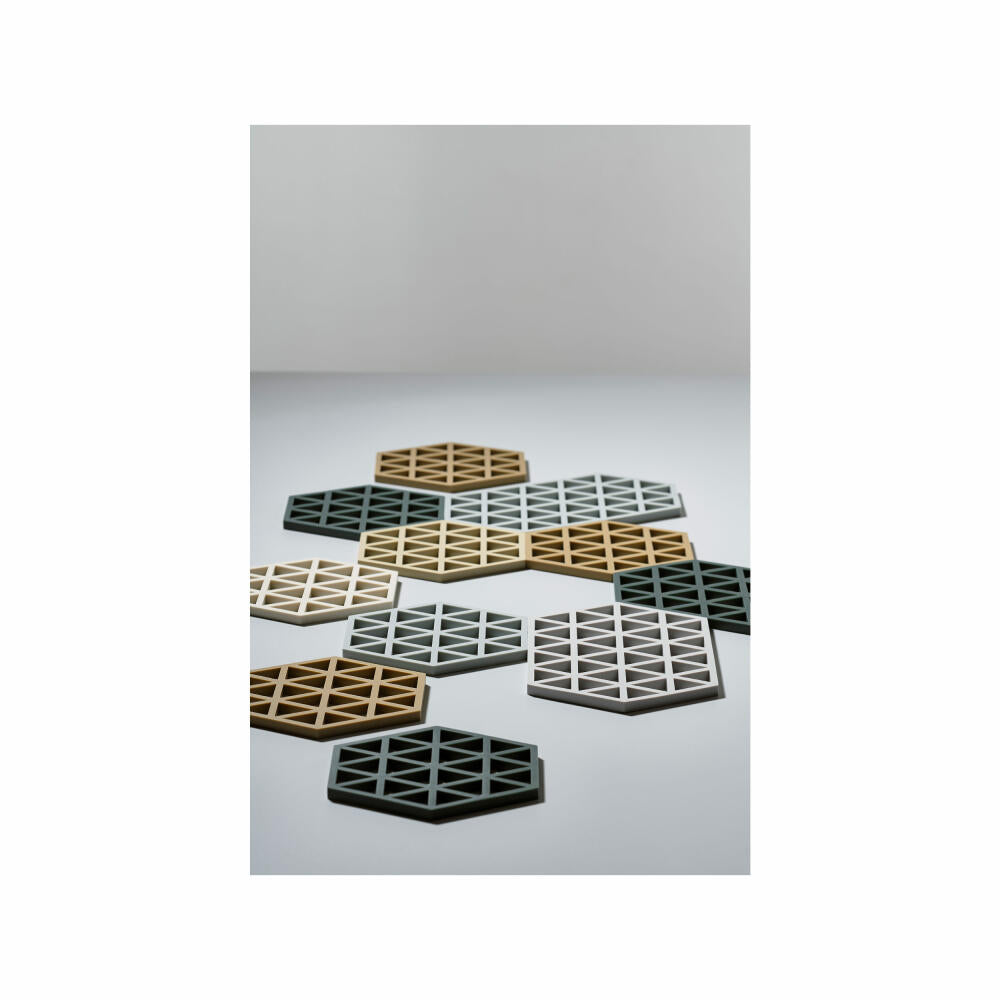 Zone Denmark Trivet Triangles, Pot Trivet, Pan Trivet, Silicone, Cool Grey, L 24 cm, 330312