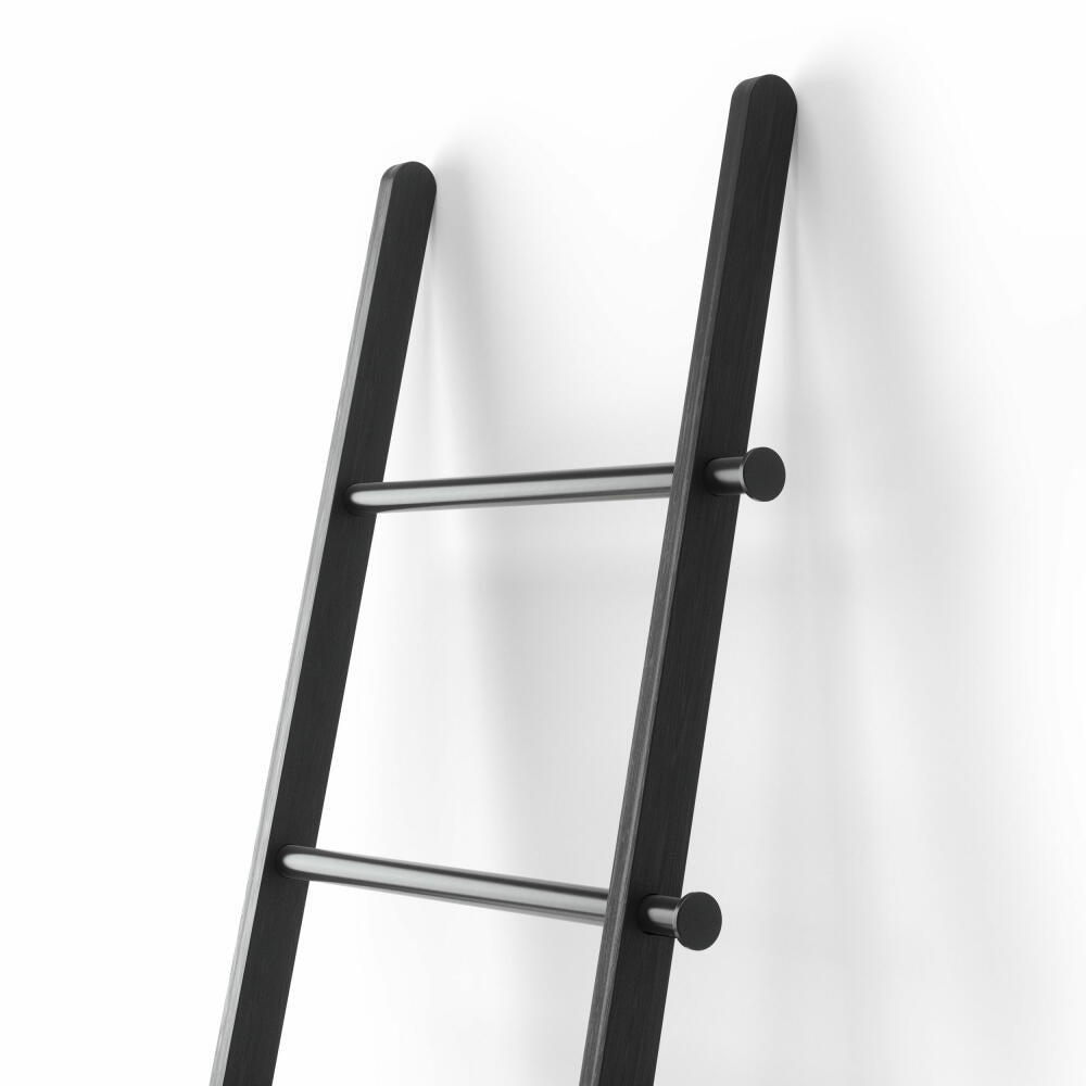 Umbra Clothes Ladder Leana, Towel Ladder, Clothes Rack, Poplar Wood, Black, 152 cm, 1017445-040