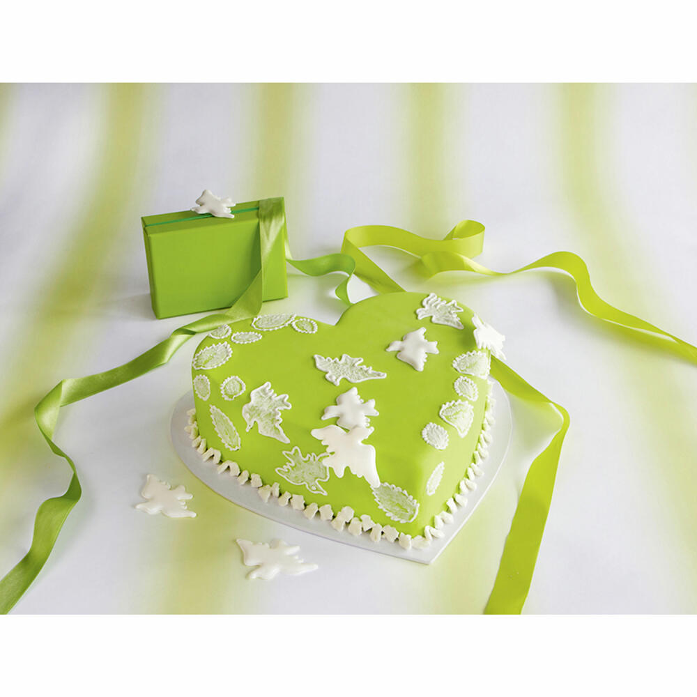 Städter Kuchenplatte Herz, Tortenplatte, Kuchenteller, Kuchen Platte, Pappe, Weiß, 30 cm, 901469