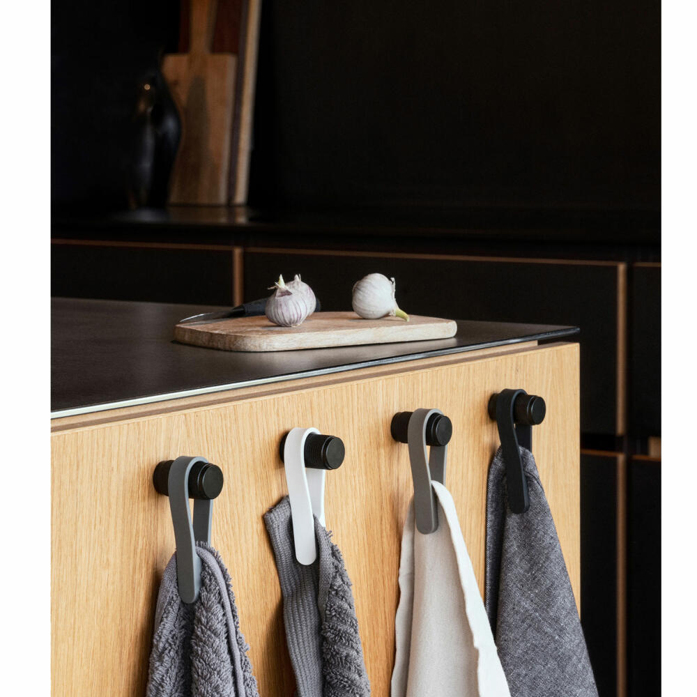 Zone Denmark Handtuchhalter Loop Magnet, 2er Set, Handtuchaufhänger, Handtuchclip, Silikon, Taupe, 27927