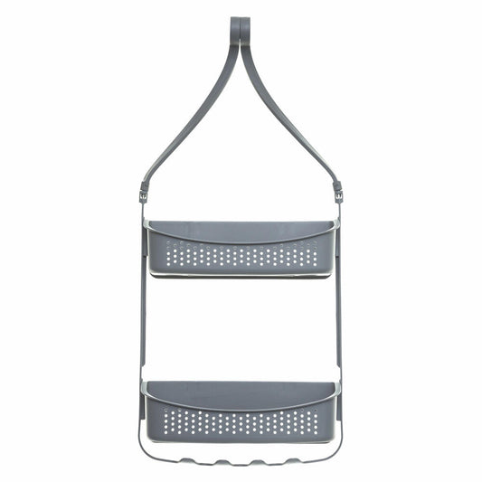 5five Simply Smart Duschregal mit 2 Ebenen, PP-Kunststoff, TPE, Grau, 160922B