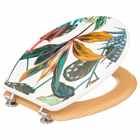 5five Simply Smart WC-Sitz Palawan, Toilettensitz, HDF, Zink, Kunststoff, Bunt, 174693B