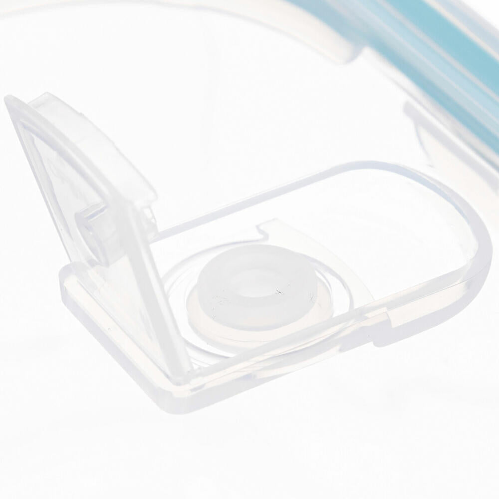 5five Simply Smart storage container Clipeat square, lunch box, borosilicate glass, transparent, blue, 1.18 liters, 146656