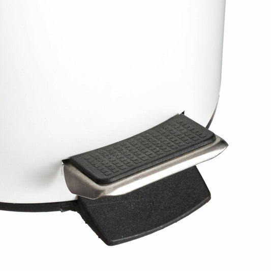 5five Simply Smart Abfalleimer Natureo, Kosmetikeimer, Metall, Bambus, Kunststoff, Weiß, 3 Liter, 140801