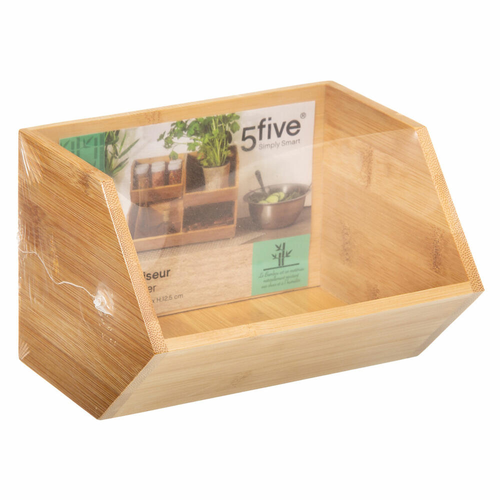 5five Simply Smart Stapelbarer Mini-Organizer Bamboo S, Bambus, Beige, 167732