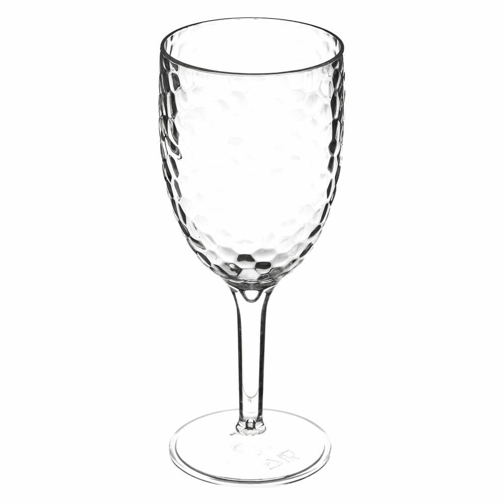 5five Simply Smart wine glass Estiva in hammered look, plastic, transparent, 350 ml, 125318