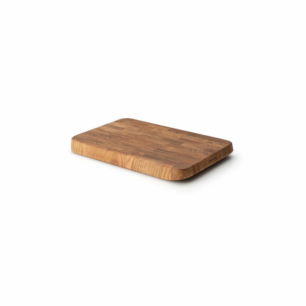 Continenta cutting board, serving board, kitchen board, wooden board, oak end grain 32.5 x 21.5 cm, 4181