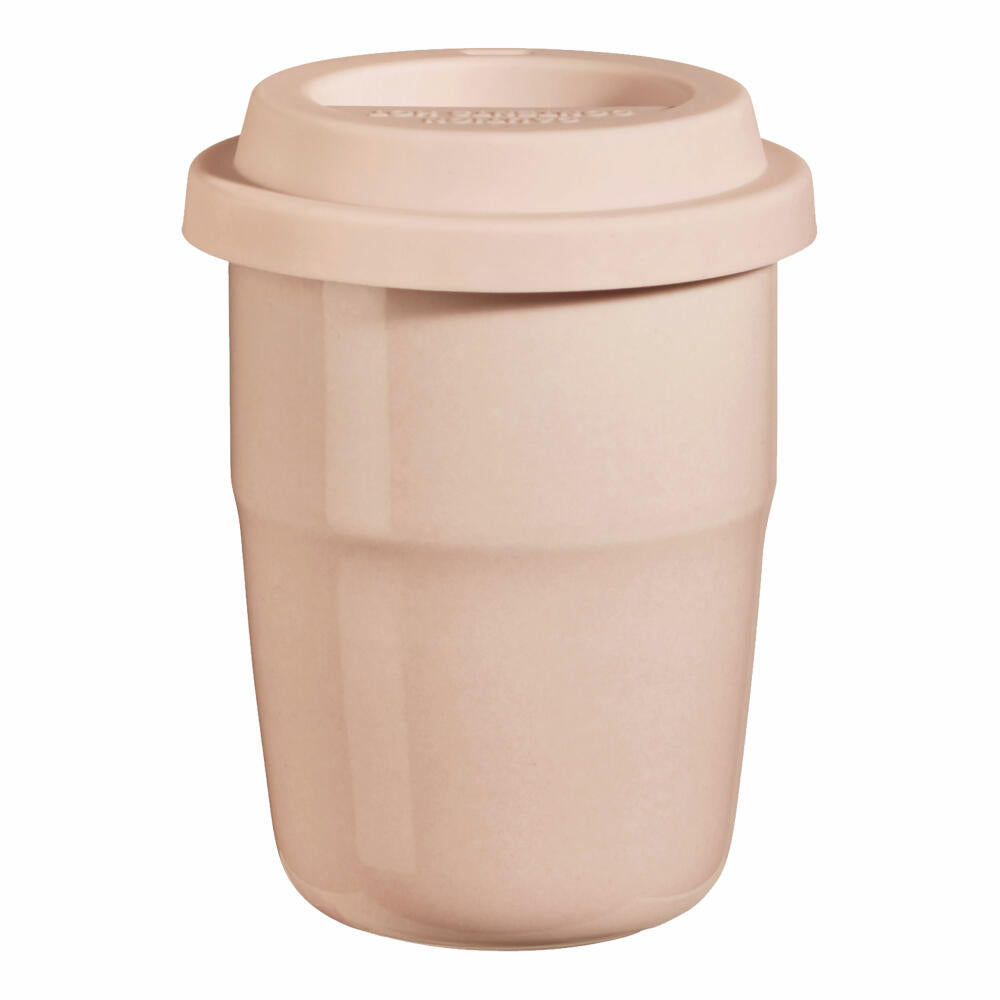 ASA Selection cup & go thermo mug rose, lid rose, insulated mug, drinking mug, porcelain / silicone, pink, 200 ml, 34702024