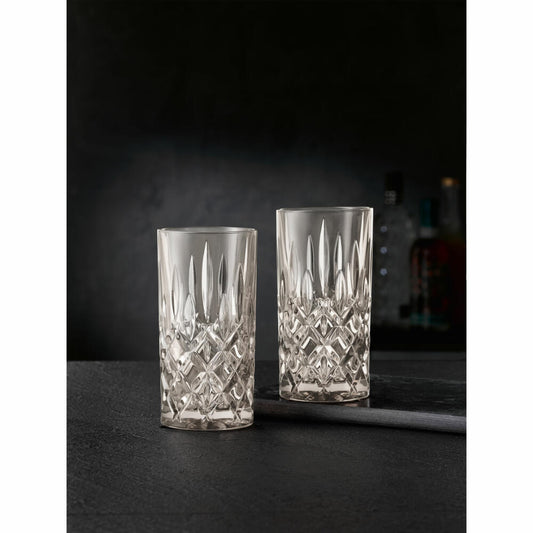 Nachtmann Noblesse Longdrinkglas, 2er Set, Wasserglas, Longdrink Glas, Kristallglas, Taupe, 395 ml, 105713