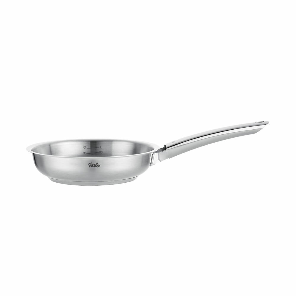 Fissler Pfanne Pure, Bratpfanne, Edelstahl 18/10, Silbern, 20 cm, 086-374-20-100
