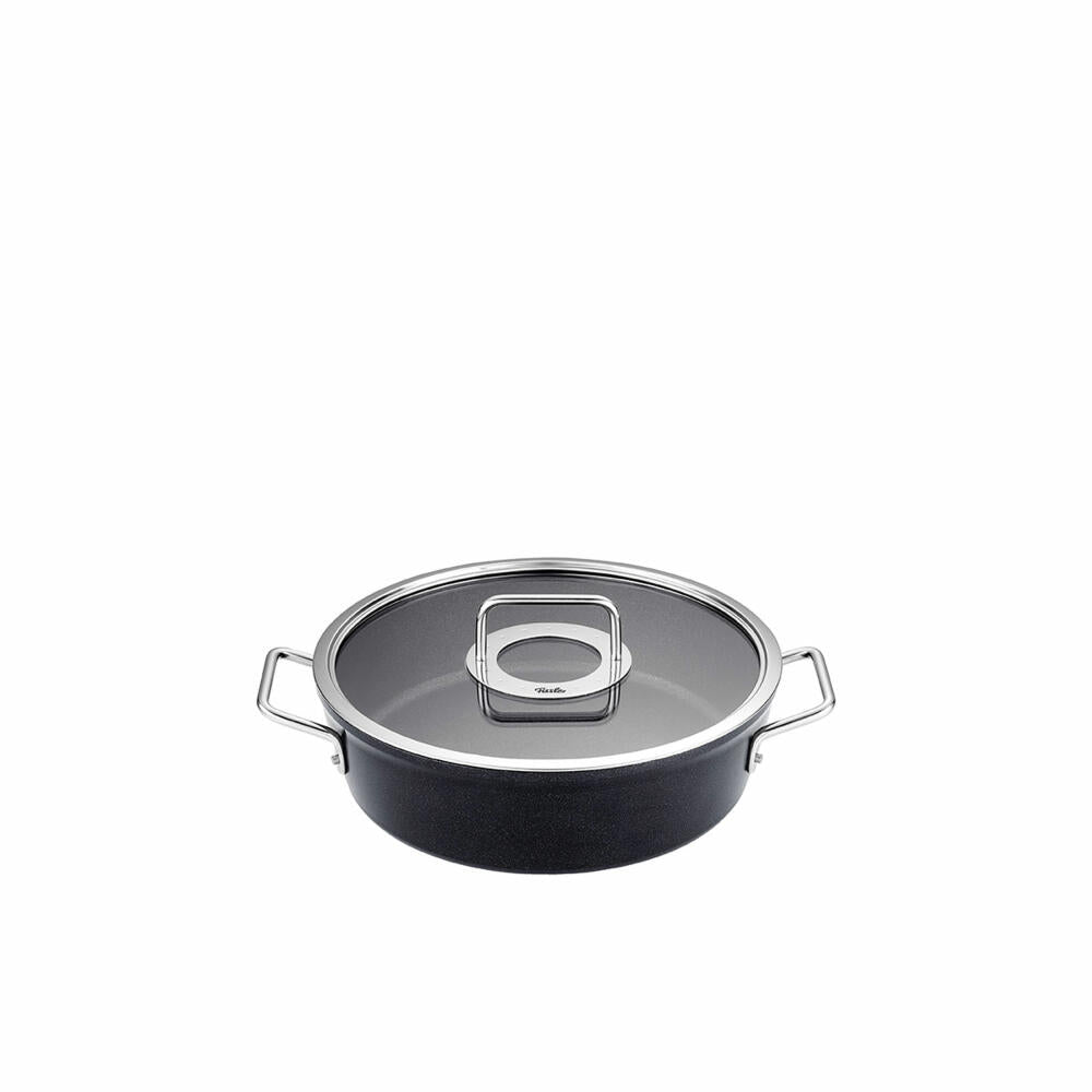 Fissler Bratentopf Adamant mit Glasdeckel, Aluminium, Anthrazit, 28 cm, 156-125-28-000