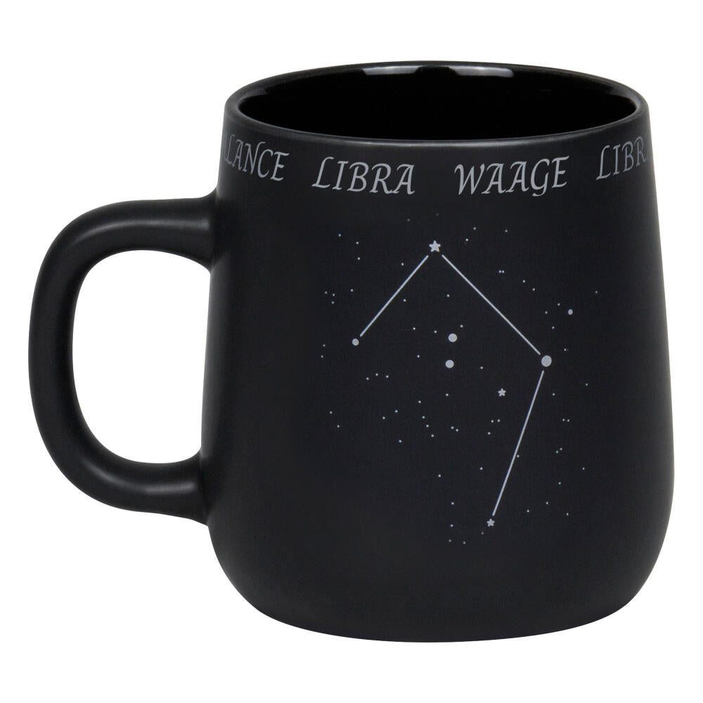 Könitz Mug Zodiac Sign Libra, Cup, Coffee Cups, New Bone, Black, 395 ml, 1172392891