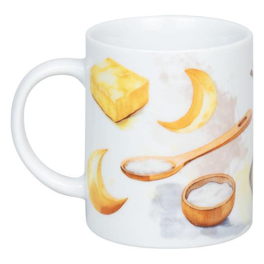 Könitz Becher Weihnachtsbäckerei Vanillekipf, Tasse, Kaffeetasse, Porzellan, Weiß, 300 ml, 1110022875