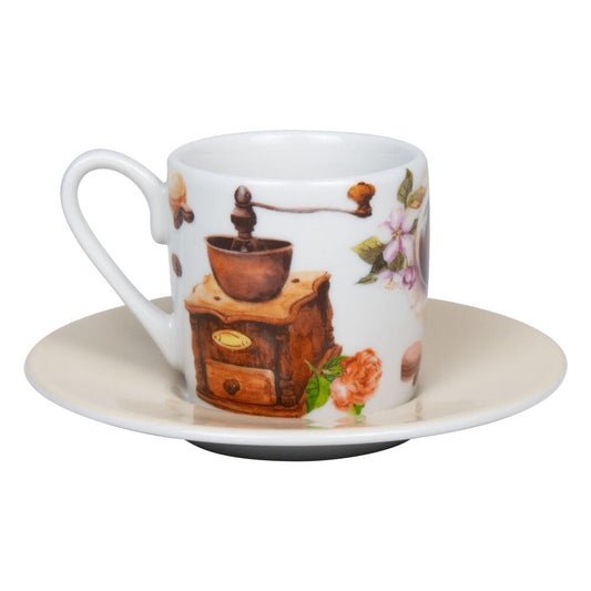 Könitz Espressotasse Coffee Birds, Tasse, Kaffeetassen, Porzellan, Braun, 85 ml, 1150532868
