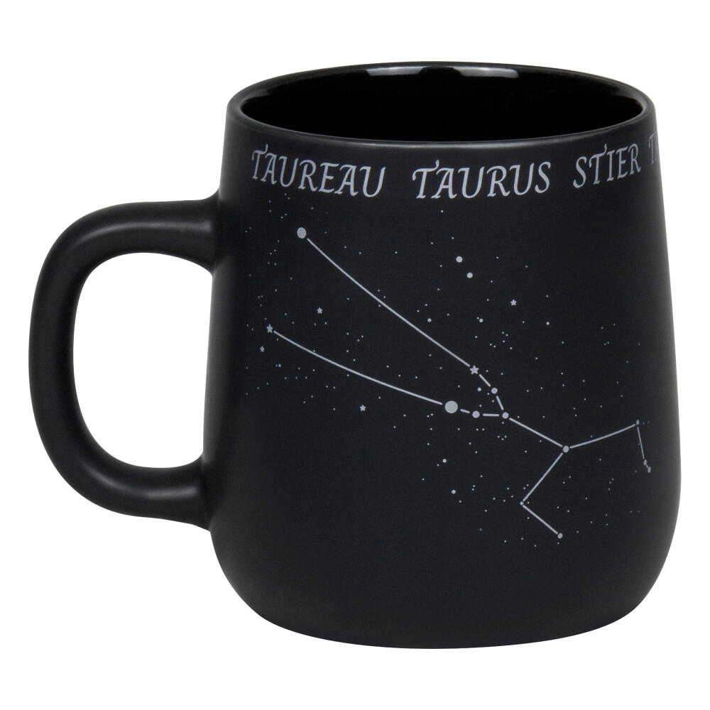 Könitz Mug Zodiac Sign Taurus, Cup, Coffee Cups, New Bone, Black, 395 ml, 1172392885