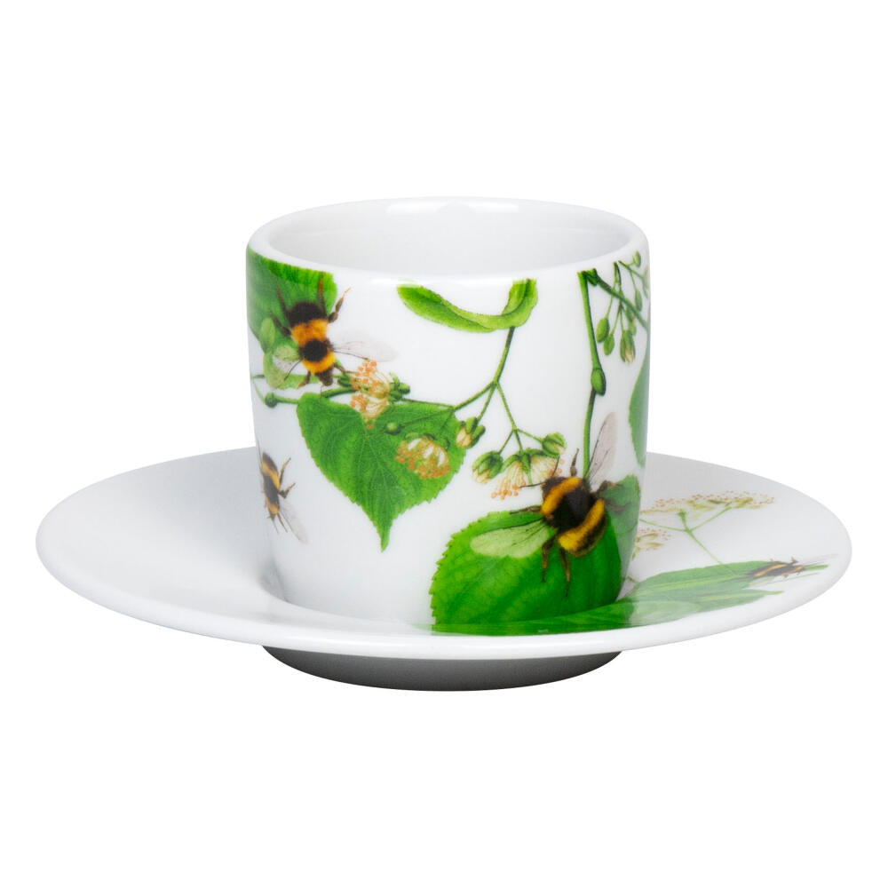 Könitz espresso cup Bumblebees on leave, cup, coffee cups, porcelain, green, 85 ml, 1150532768