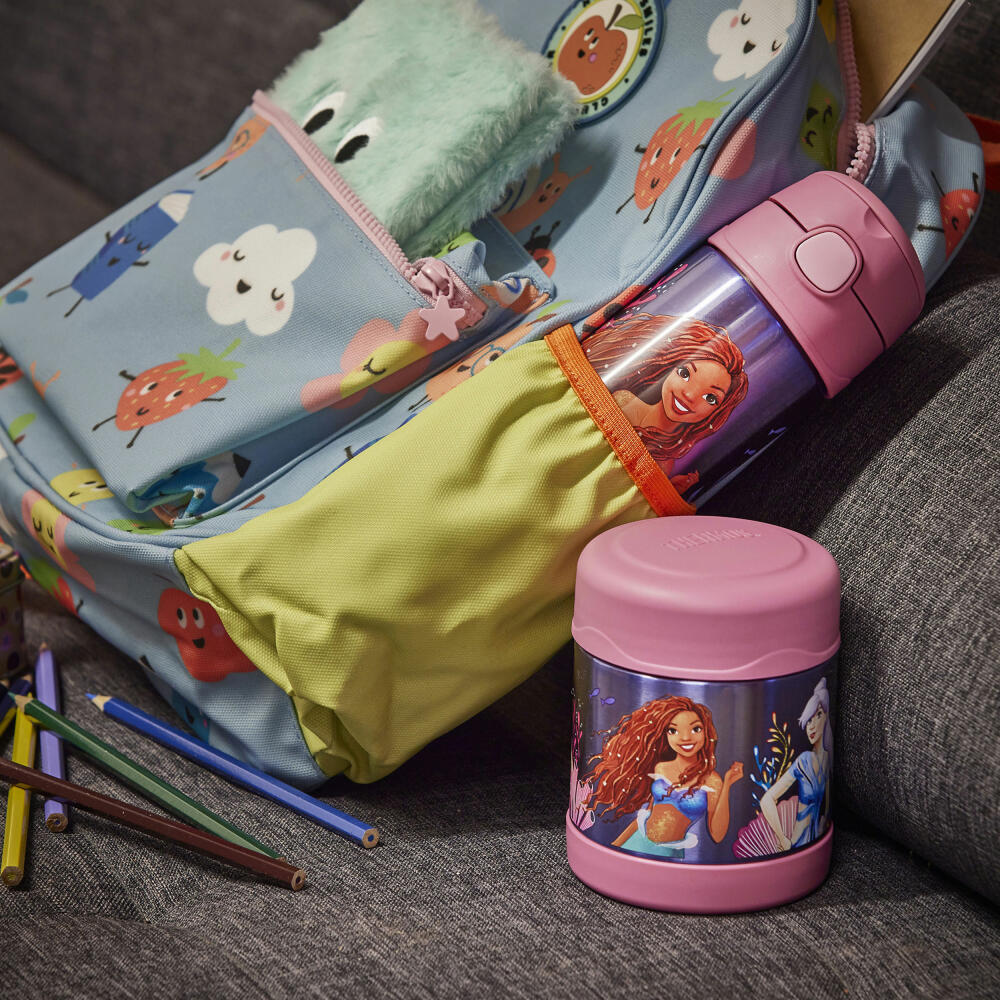 THERMOS kids Isolier-Trinkflasche FUNTAINER STRAW BOTTLE DISNEY Mermaid, Thermosflasche, Flasche, Edelstahl, 350 ml, 4113415035