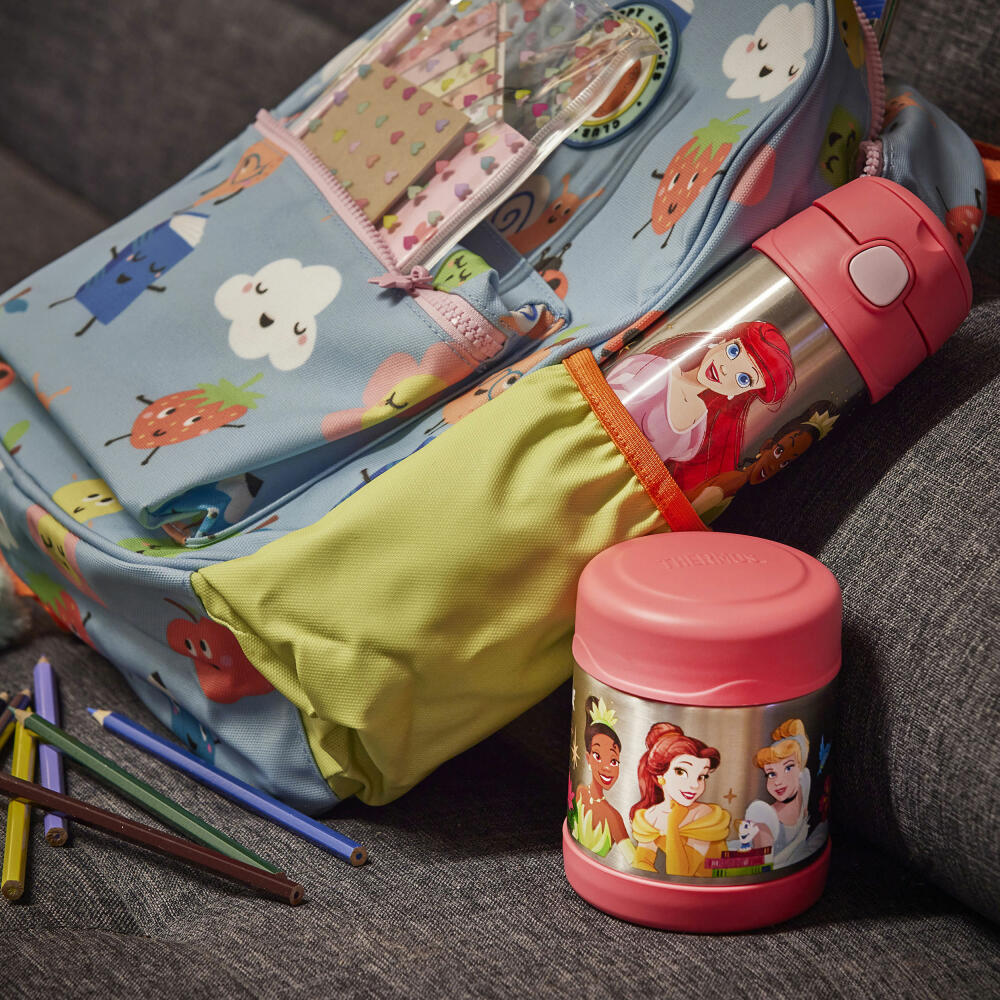 THERMOS kids Isolier-Trinkflasche FUNTAINER STRAW BOTTLE DISNEY Princesses, Thermosflasche, Flasche, Edelstahl, 350 ml, 4113413035