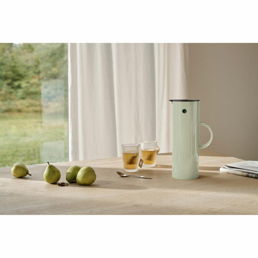 Stelton Isolierkanne EM77, Thermokanne, Kunststoff, Glas, Minty Moss, 1 L, 995-8