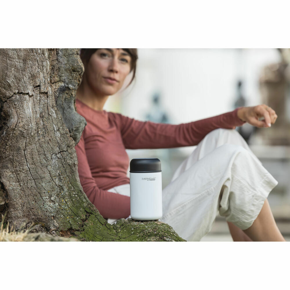 THERMOS Isolier-Speisegefäß TC DAILY FOOD JAR, Speisebehälter, Thermobehälter, Edelstahl, White Mat, 400 ml, 4201211040