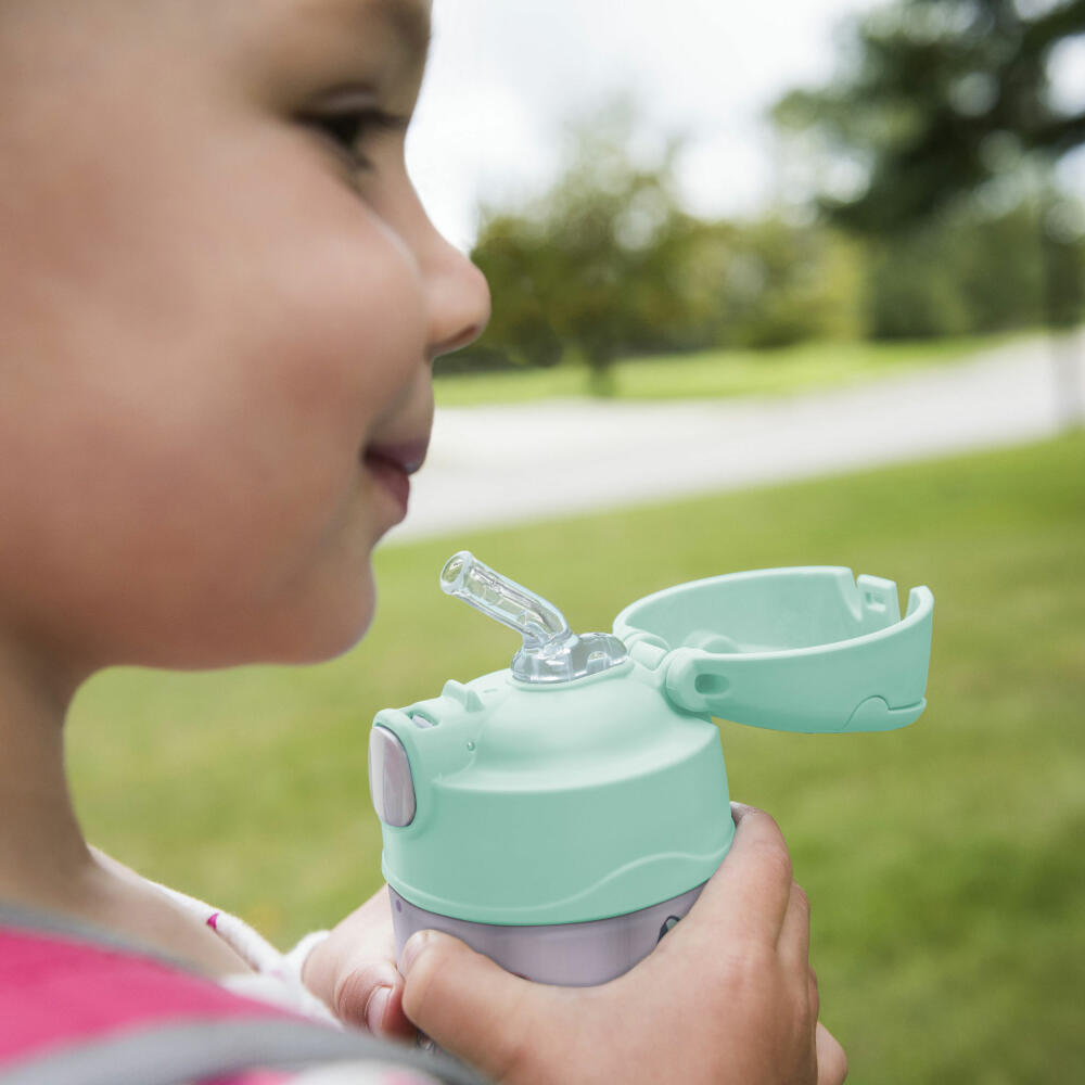 THERMOS kids Isolier-Trinkflasche FUNTAINER STRAW BOTTLE, Thermosflasche, Flasche, Edelstahl, Butterflies, 350 ml, 4113401035