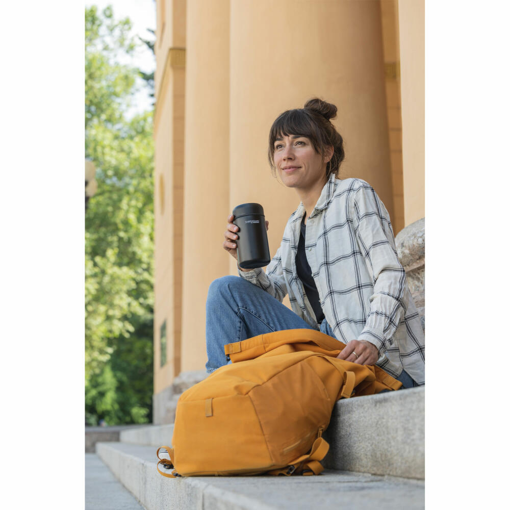 THERMOS Isolier-Speisegefäß TC DAILY FOOD JAR, Speisebehälter, Thermobehälter, Edelstahl, Black Mat, 400 ml, 4201232040