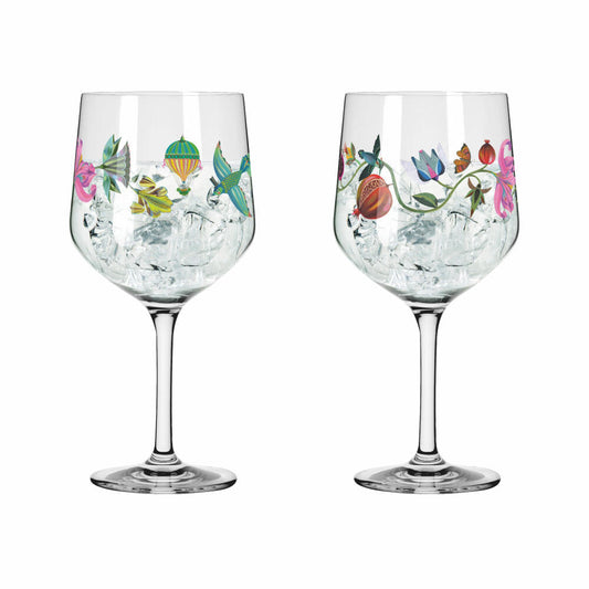 Ritzenhoff Botanic Lights Gin Kelch 009 010 F24, 2er Set, Olaf Hajek, Ginglas, Kristallglas, 720 ml, 3881002