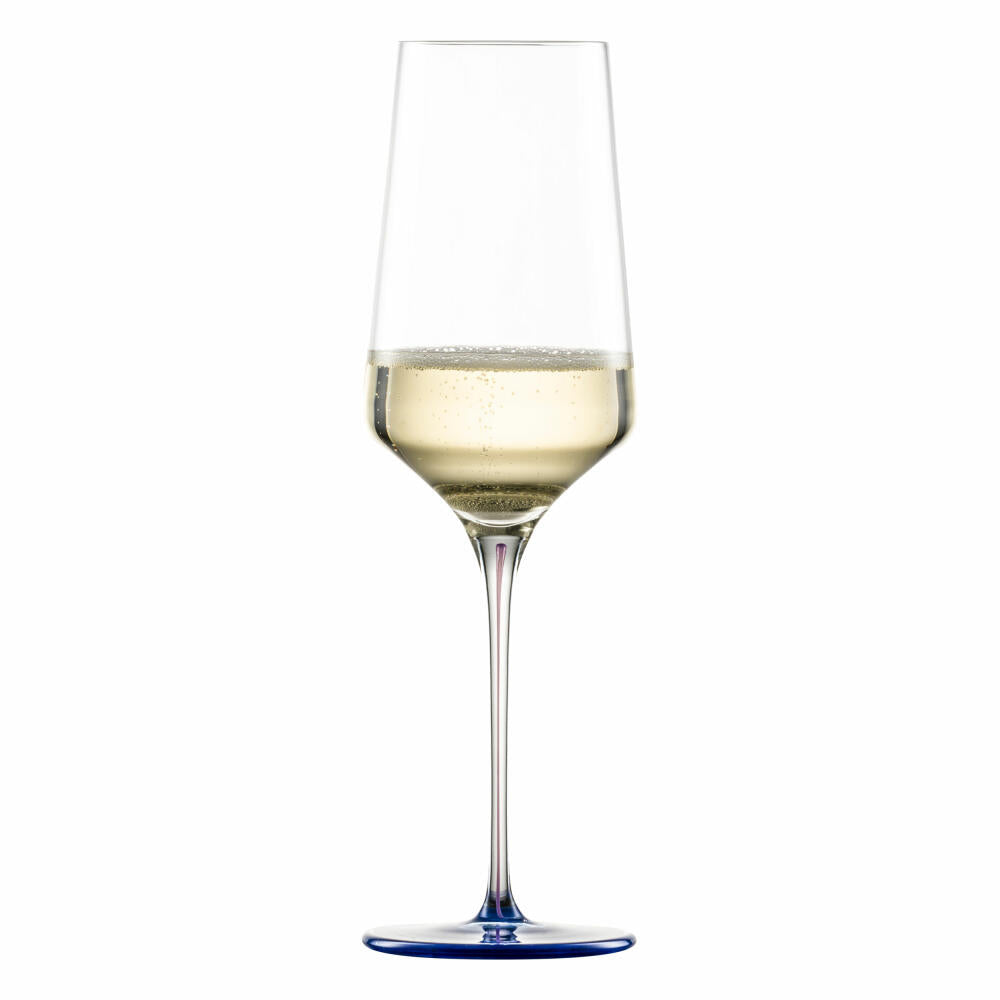 Zwiesel Glas Handmade Sparkling Wine Glass Ink, Crystal Glass, Midnight Blue, 400 ml, 123417