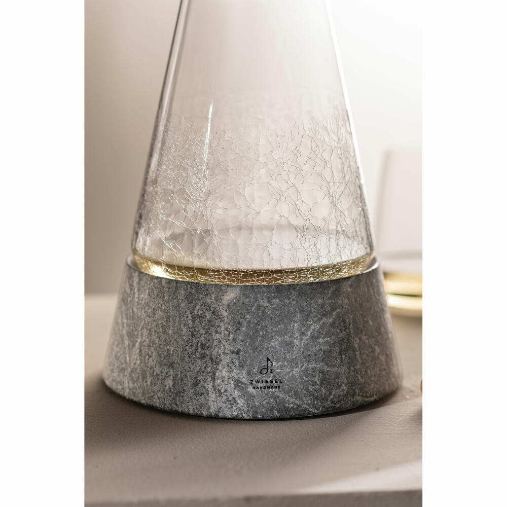 Zwiesel Glas Handmade Decanter Symbiosis with Stone Base, Crystal Glass, Transparent, 750 ml, 123796