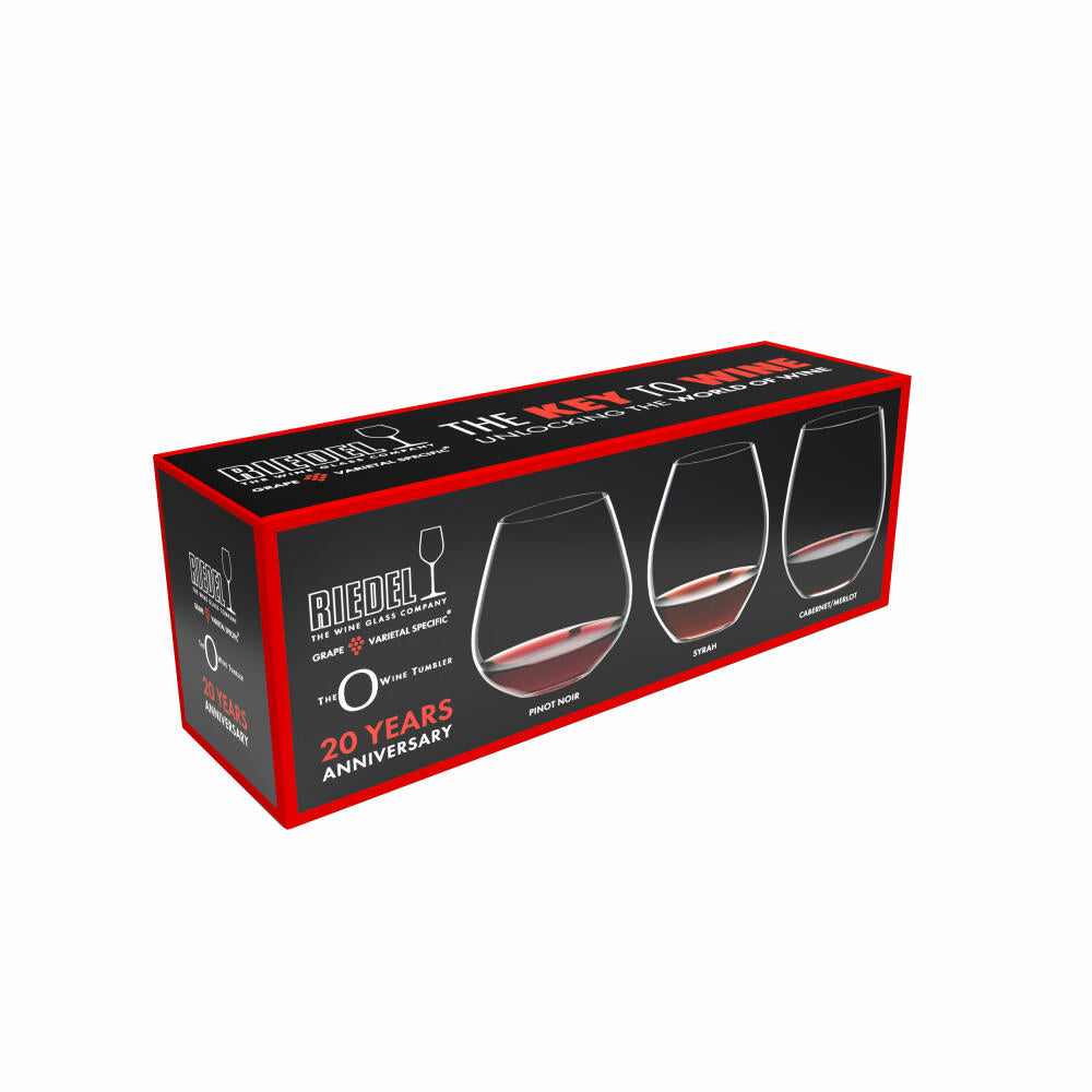 Riedel red wine glass set The Key To Wine 3-piece, crystal glass, transparent, 5414/74-1